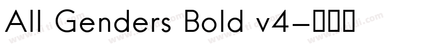 All Genders Bold v4字体转换